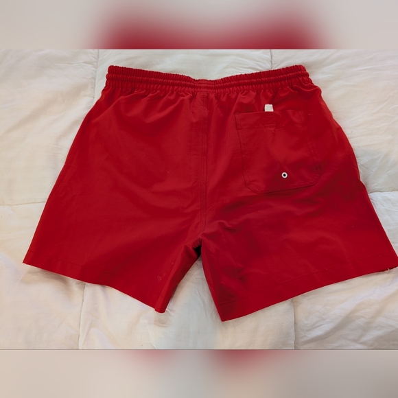 Todd Snyder Bright Red Swim Trunks - Picture 2 of 4